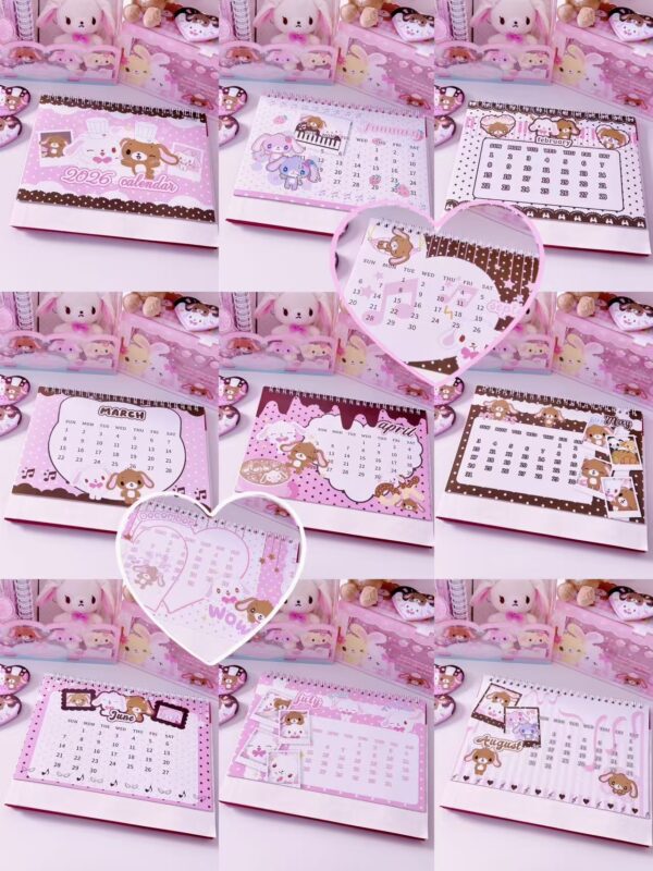 Dessert Rabbit 2026 Desk Calendar