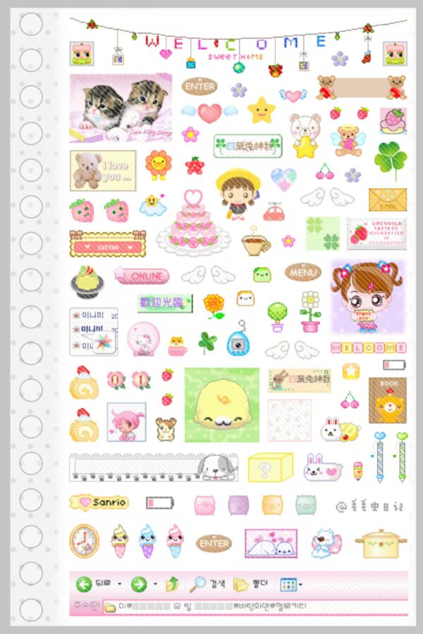 28.caterpillar diary sticker book