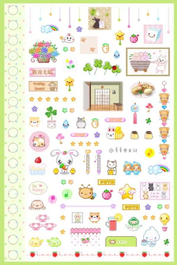 28.caterpillar diary sticker book