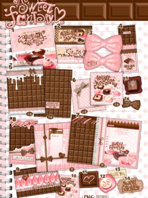 2.ChocolateLove：Packaging Materials（Header Card，Foldable Brochure / Leaflet，Backing Card，Sticker）