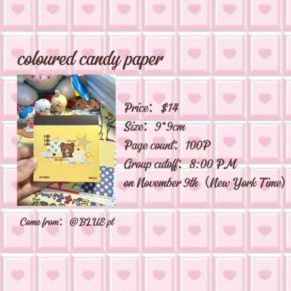 coloured candy paper