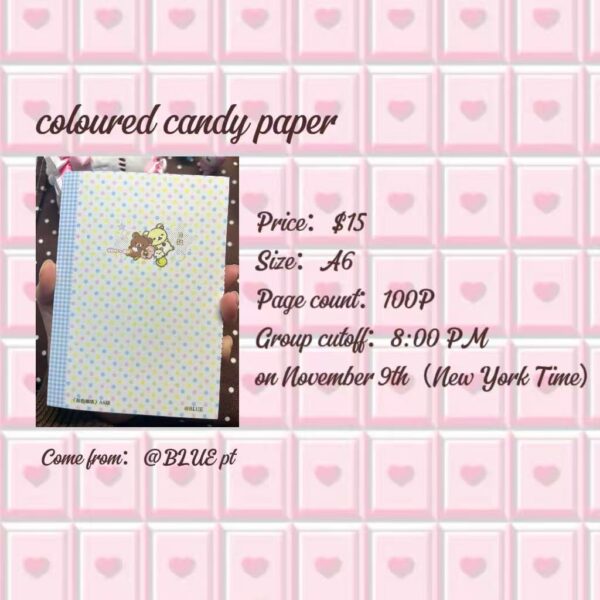 coloured candy paper 