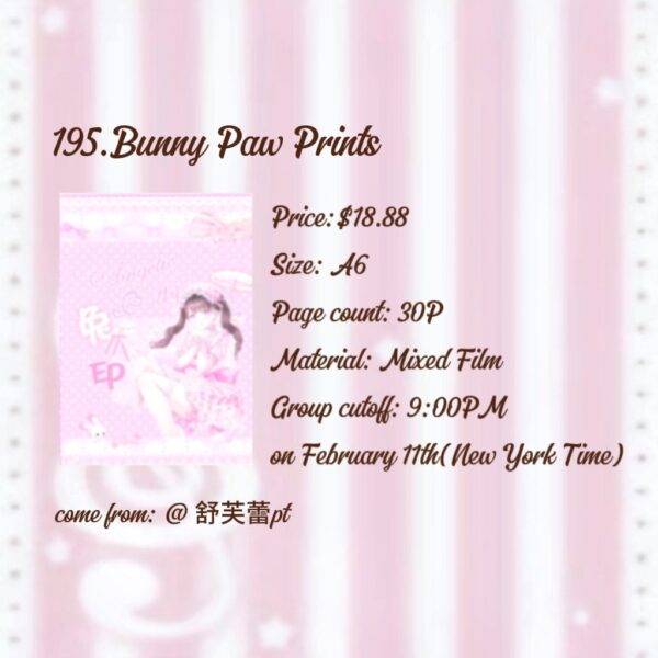 195. Bunny Paw Prints.88